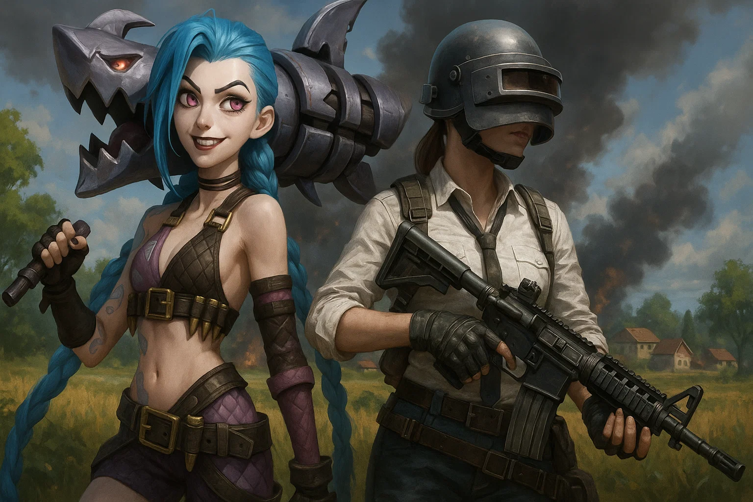 League of Legends en PUBG gaming personages